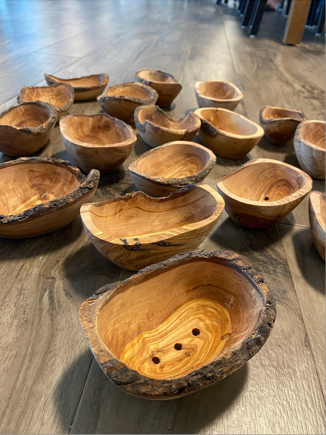 Set of 5 and 10 Rustic Soap Dishes