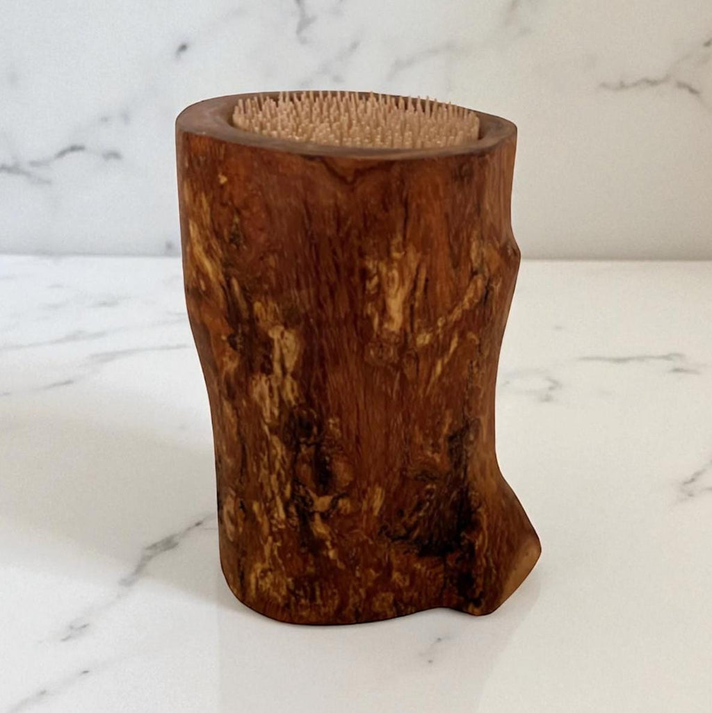 Rustic Olive Wood Knife Block