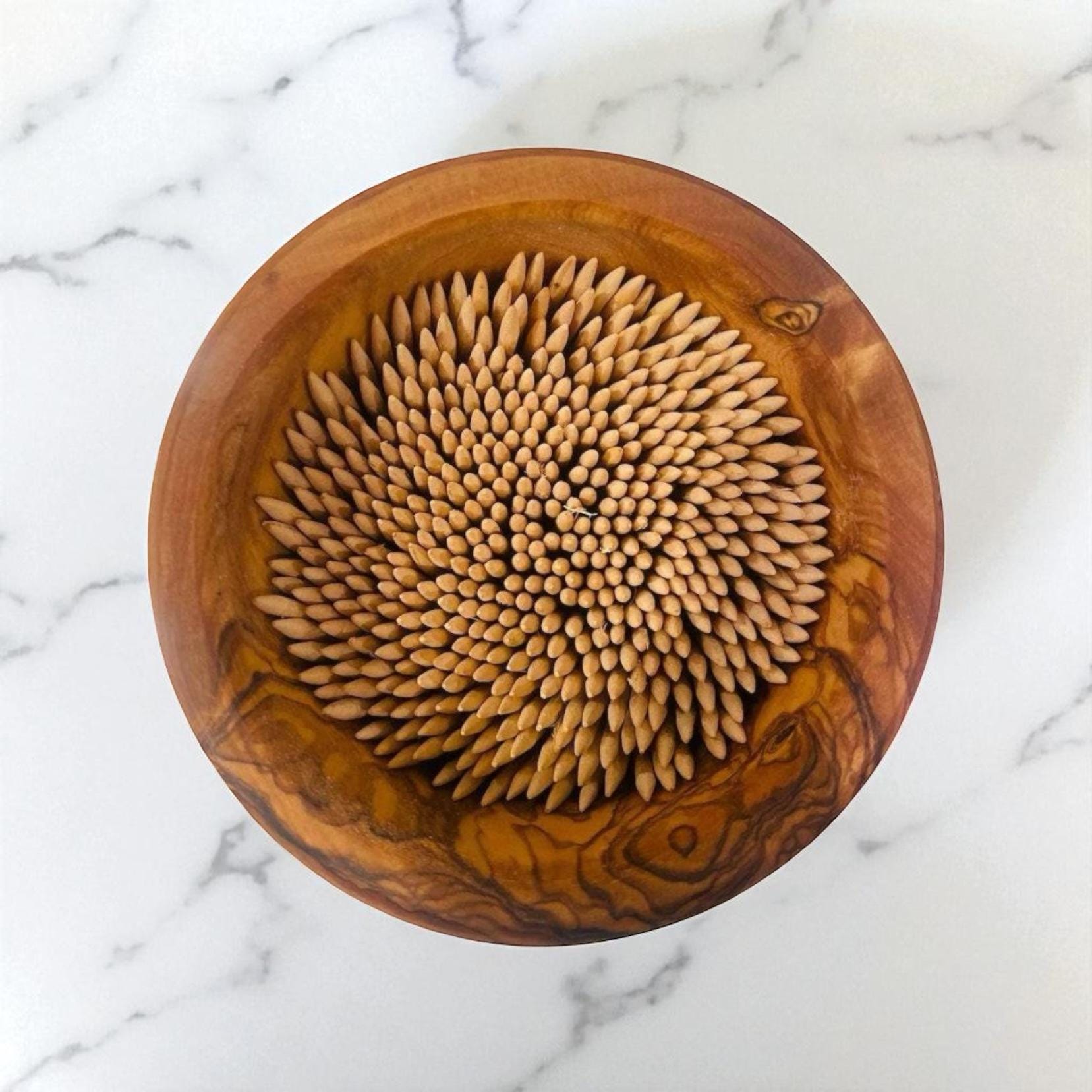 Circle Olive Wood Knife Block