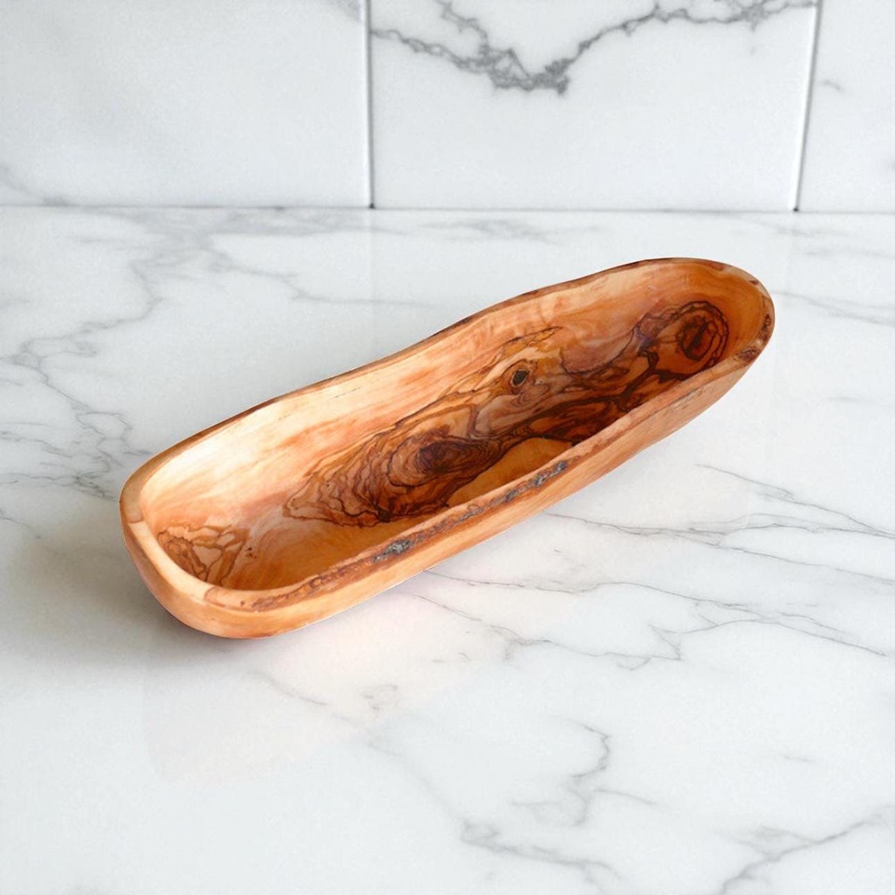 Large Olive Wood Bread Bowl