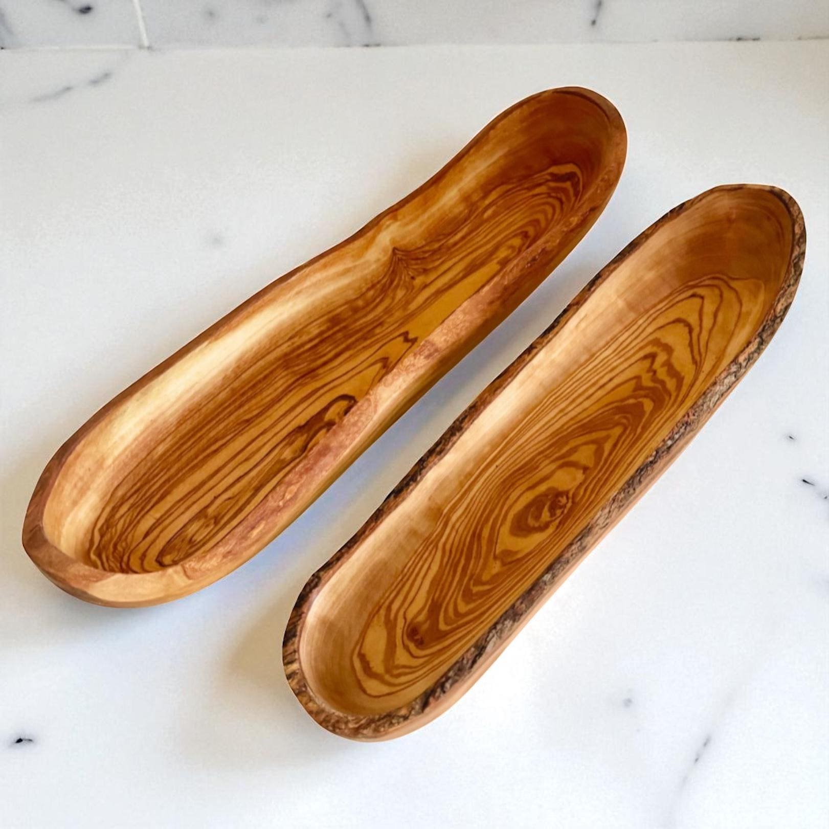 Large Olive Wood Bread Bowl