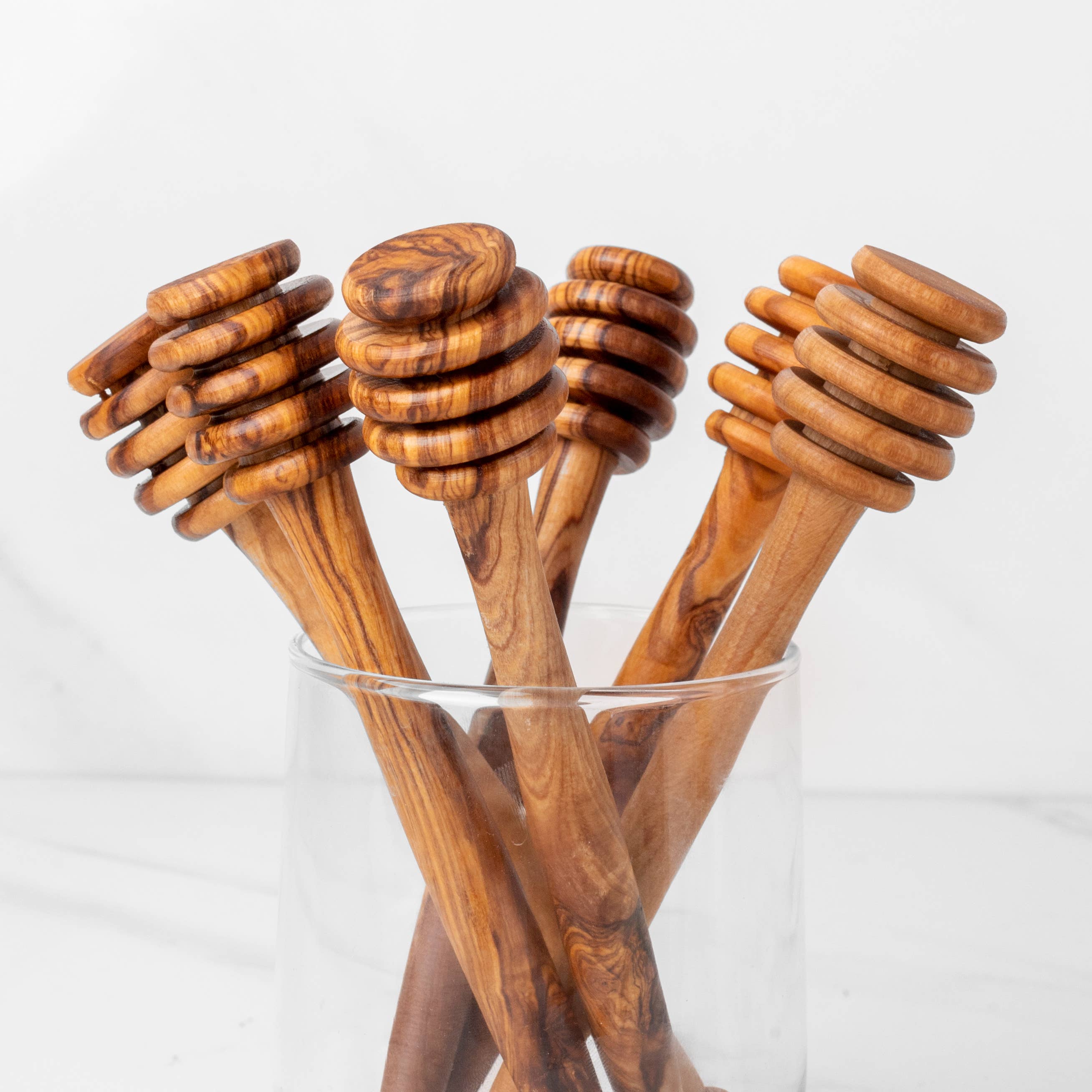 Olive Wood Honey Dipper | Handmade | Rustic Design