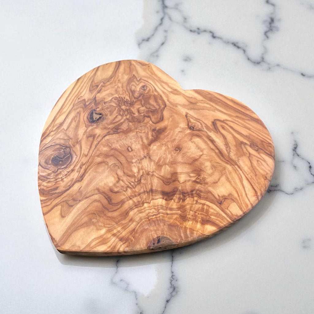 Heart Shaped Olive Wood Cutting Board