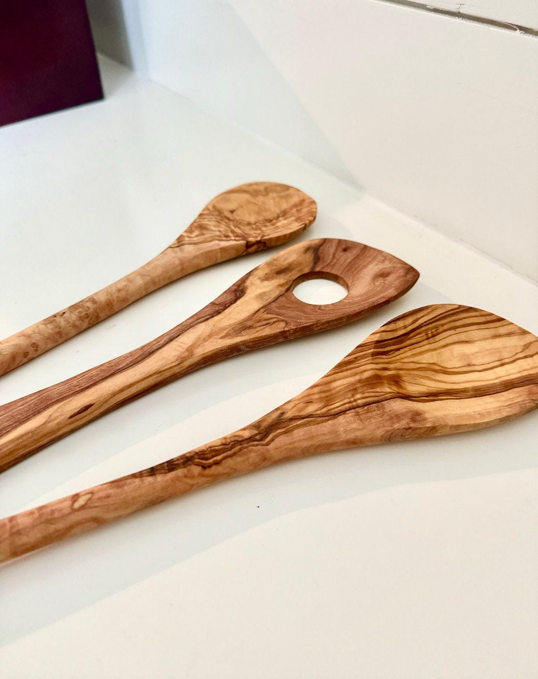 Set Olive Wood Spoons