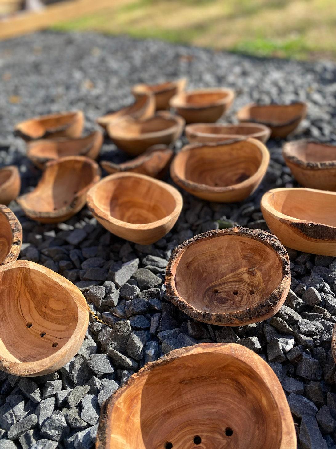 Set of 5 and 10 Rustic Soap Dishes