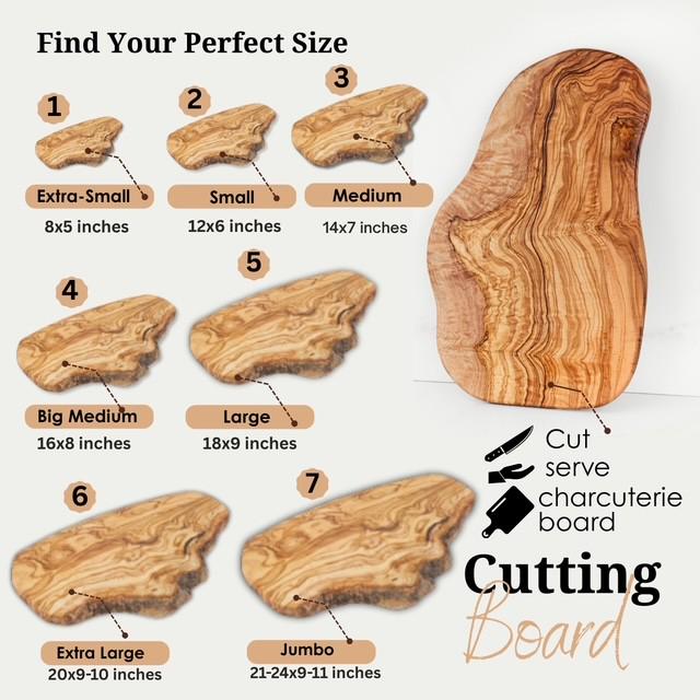 Live Edge Olive Wood Cutting Boards