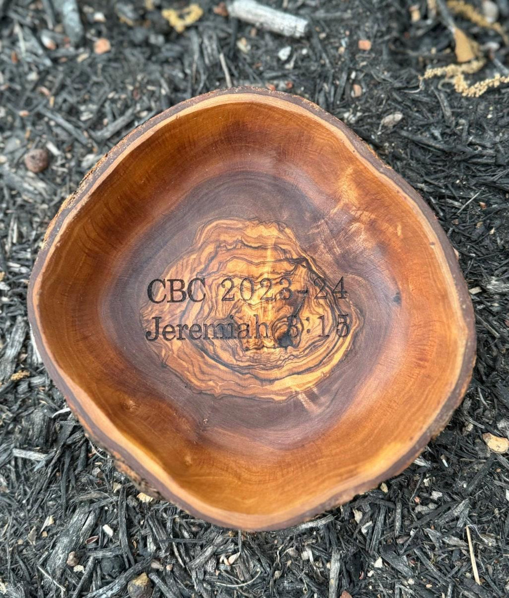 Olive Wood Branch Bowl