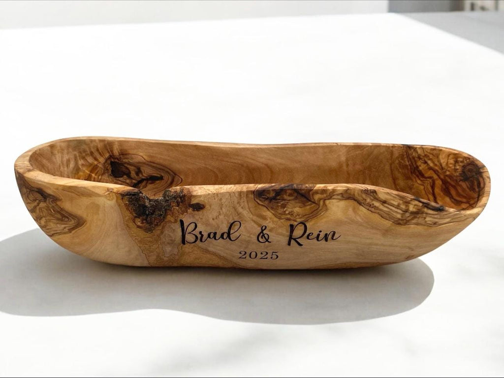 Large Olive Wood Bread Bowl