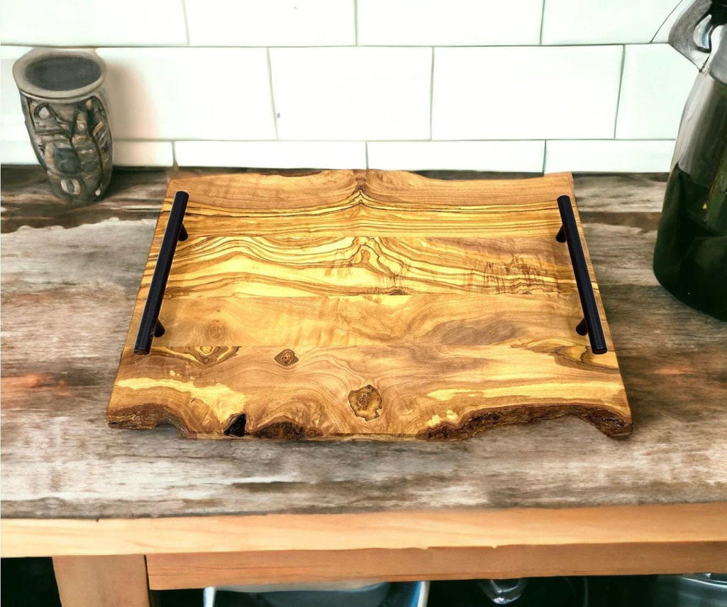 Live Edge Olive Wood Serving Tray 16.5" x 8.5"