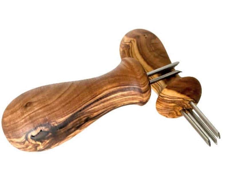 Set of 2 Olive Wood Corn On The Cob Holders