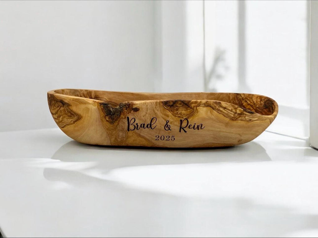 Large Olive Wood Bread Bowl