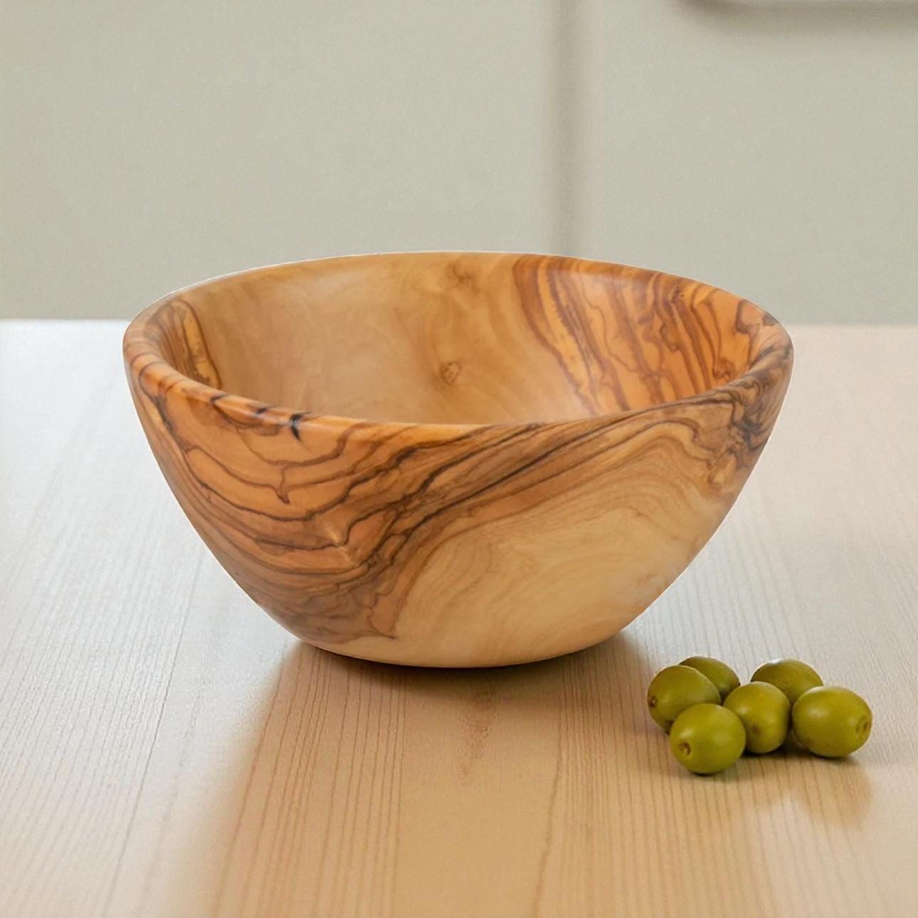 Rustic Olive Wood Snack Bowls