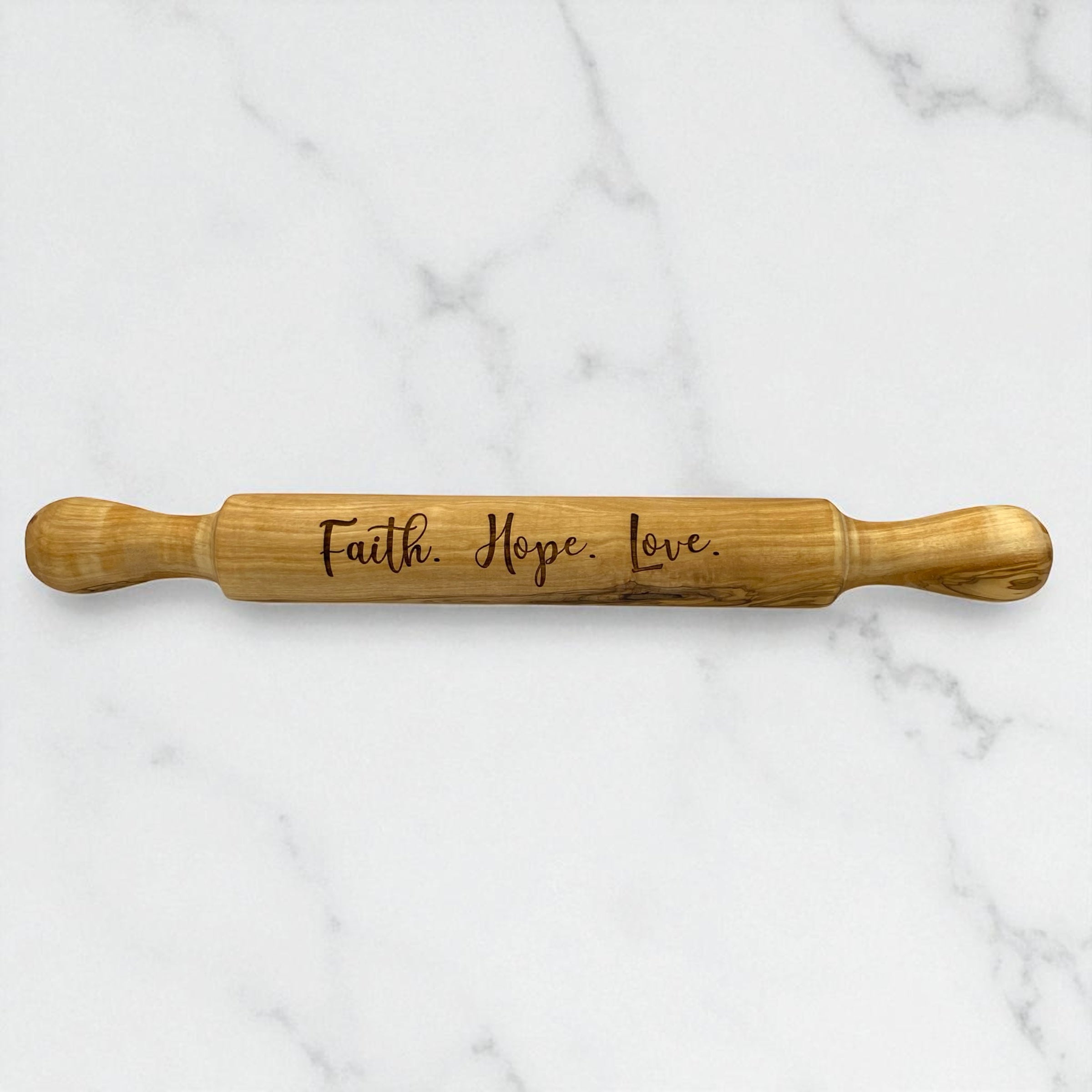 Olive Wood Rolling Pin With Handles