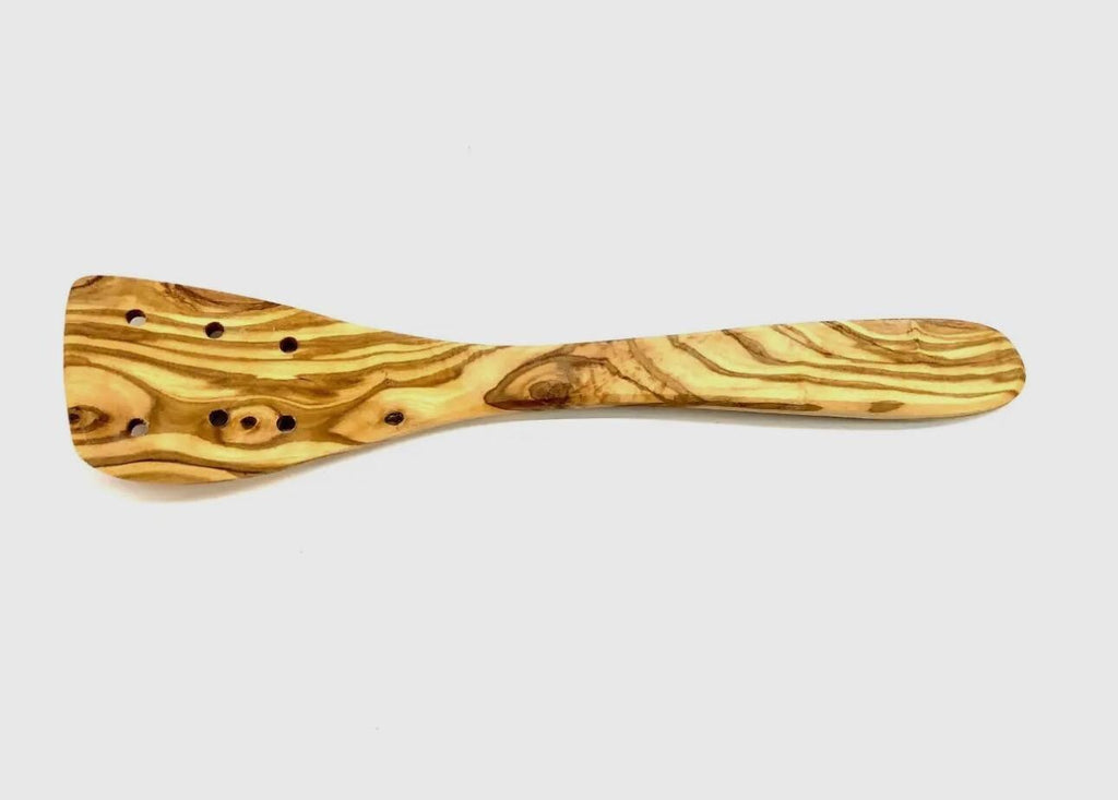 Olive Wood Spatulas with Holes