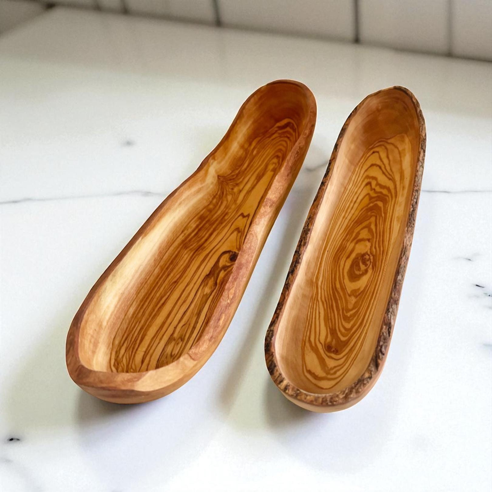 Large Olive Wood Bread Bowl