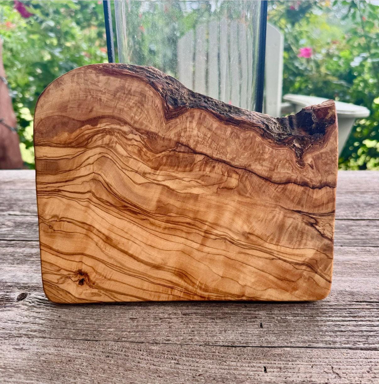 Live Edge Rectangle Olive Wood Cutting Board