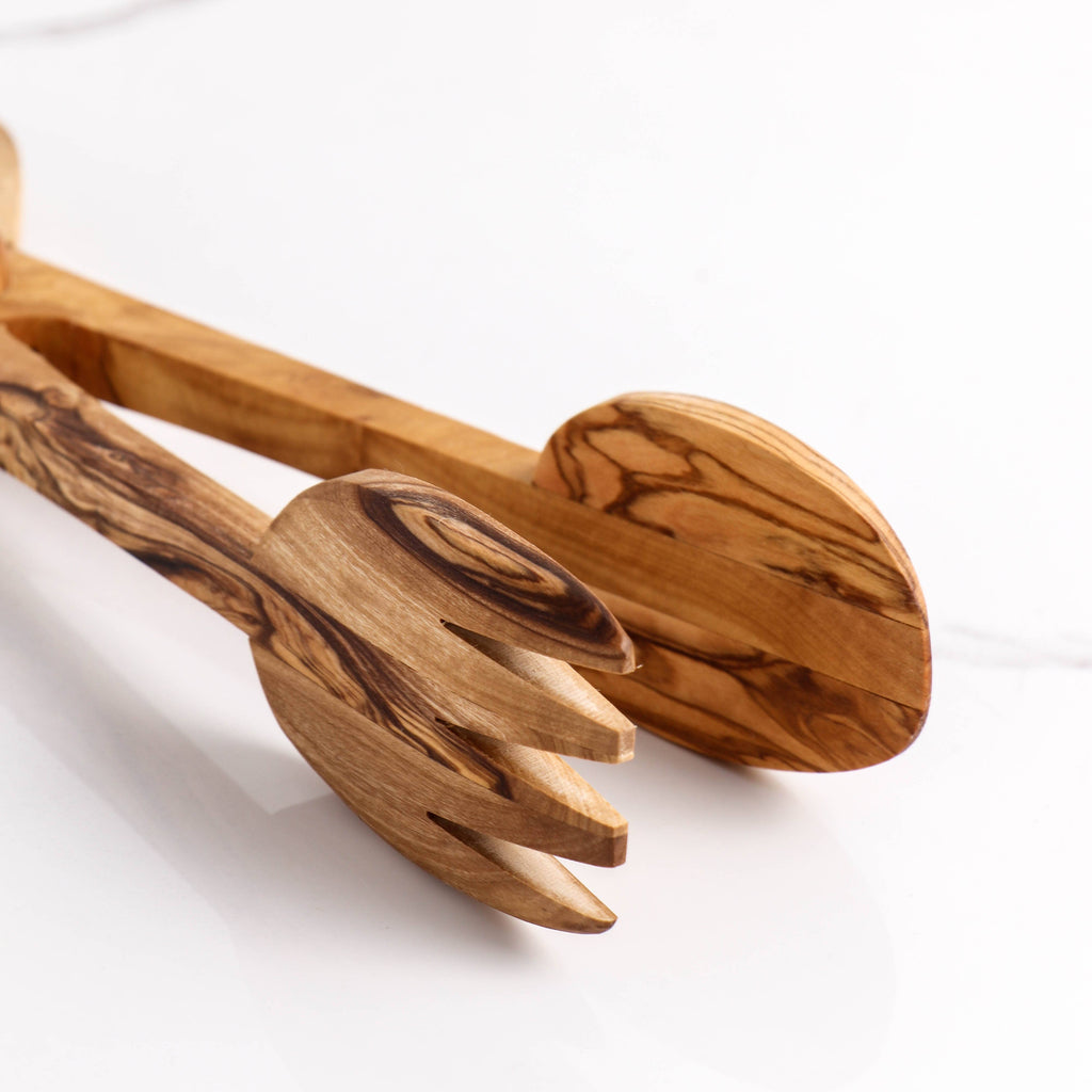 Salad Tongs handmade from Olive wood
