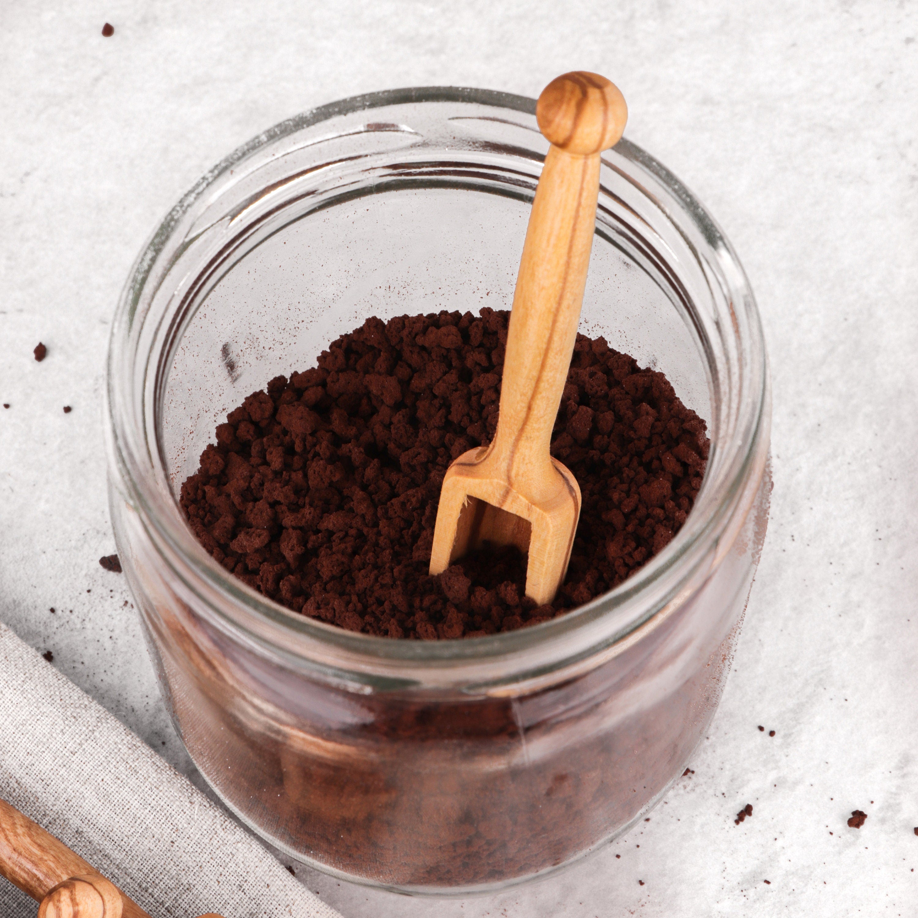 Handmade Olive Wood Mini Spoons: Salt, Coffee, Tea Scoops