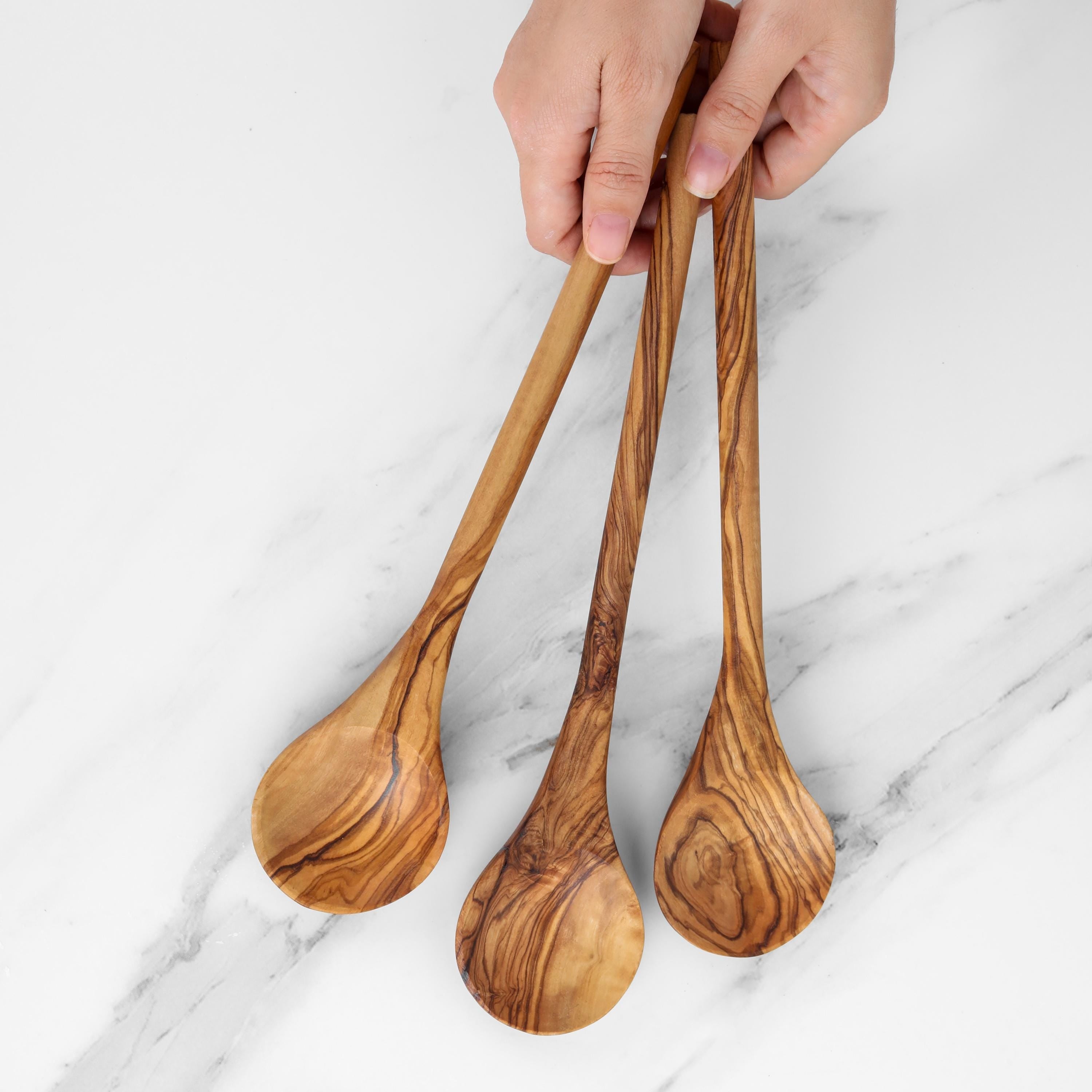 Handmade Olive Wood Cooking Spoon: Personalized Kitchen Utensil