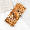 Handmade Olive Wood Serving Tray: Wooden Tea & Vanity Tray