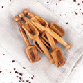 Handmade Olive Wood Mini Spoons: Salt, Coffee, Tea Scoops