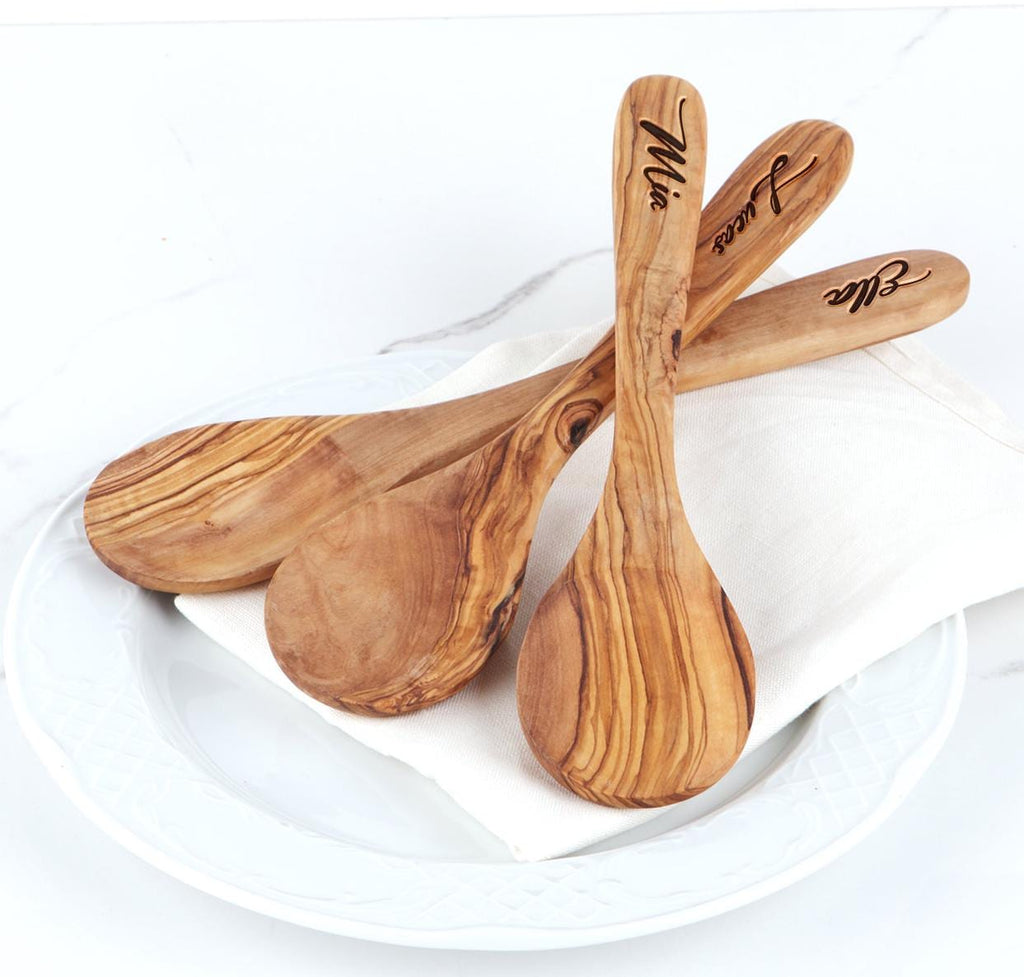 Handmade Olive Wood Spoon Set: Kitchen Utensils