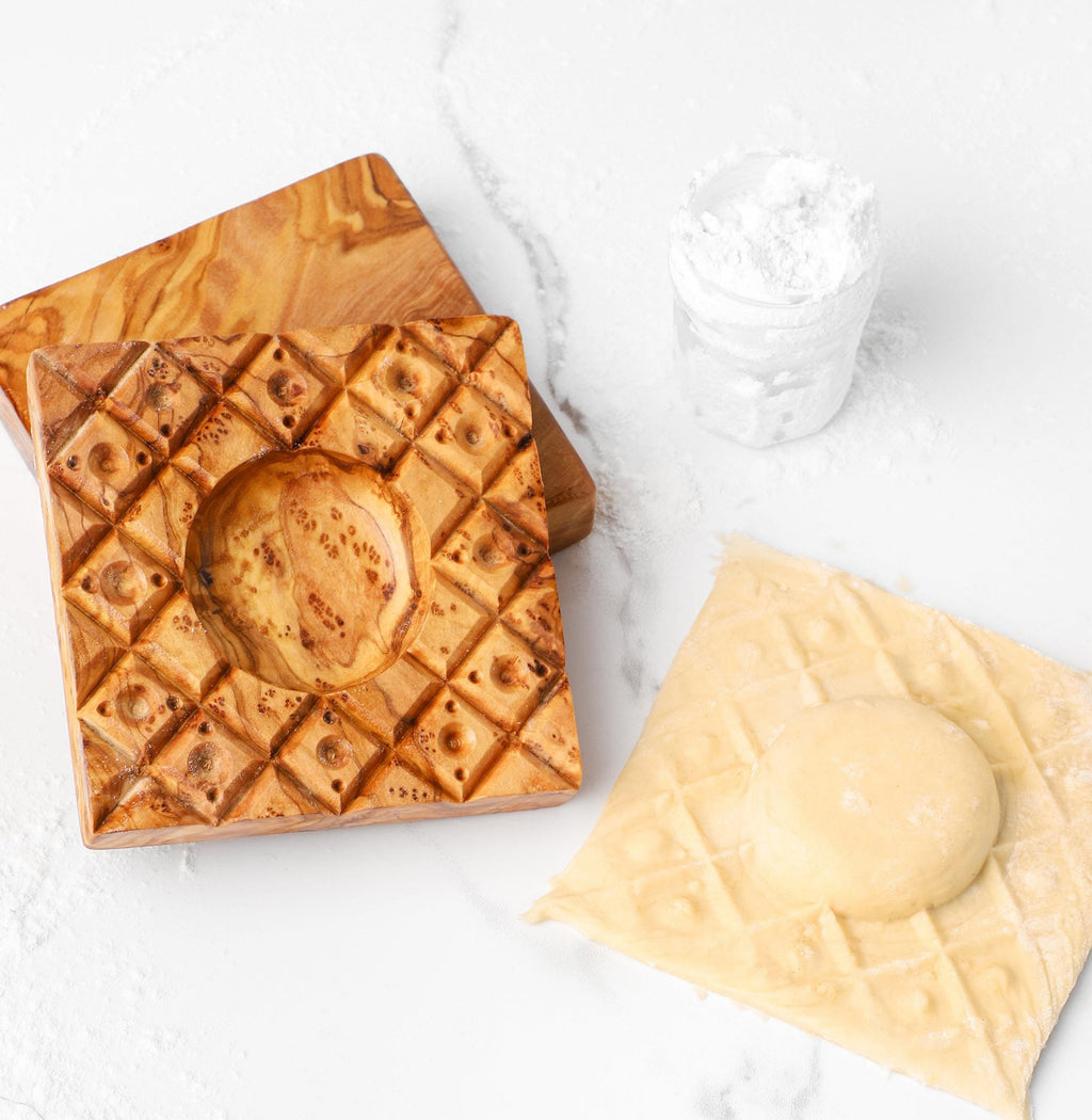 Handmade Olive Wood Ravioli Mold: Italian Pasta Molds