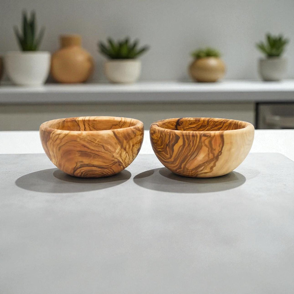 Rustic Olive Wood Snack Bowls | Handmade Wooden Bowl | Natural Wood Kitchen Decor | Small Serving or Snack Dish| Perfect Kitchen Addition