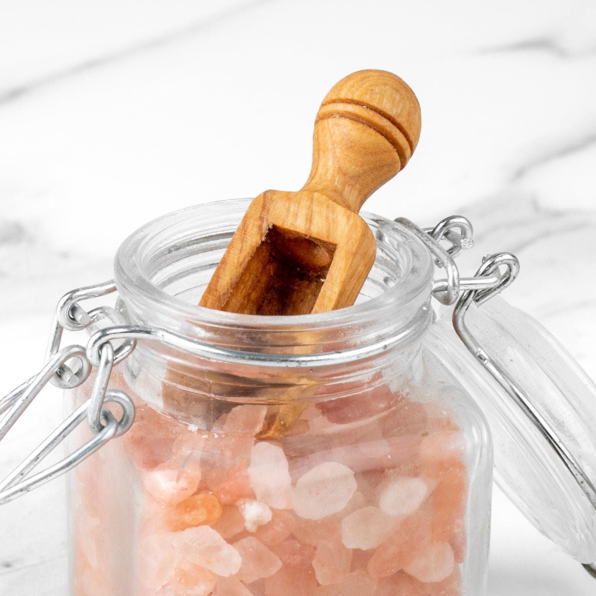 Handmade Olive Wood Spice Scoops: Rustic Pantry Spoons, Multiple Sizes